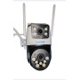 Çift Kameralı 4MP PTZ Hareket Takipli Gece Görüşlü ALarmlı Bildirimli Su Geçirmez Onvif WiFi IP Kamera Çift Kameralı 4MP PTZ Hareket Takipli Gece Görüşlü ALarmlı Bildirimli Su Geçirmez Onvif WiFi IP Kamera