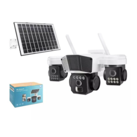 3 Kameralı 9mp Güneş Enerjili Solar Sim Kartlı Gece Görüşlü Güvenlik Kamerası v380pro